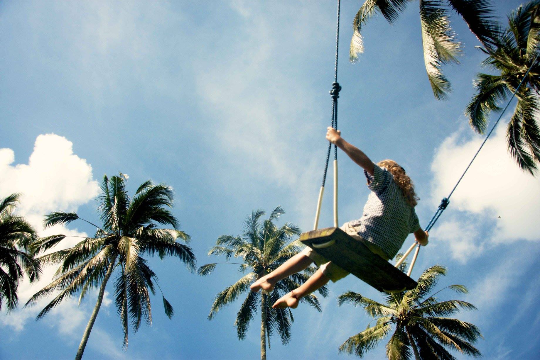 Child on a swing